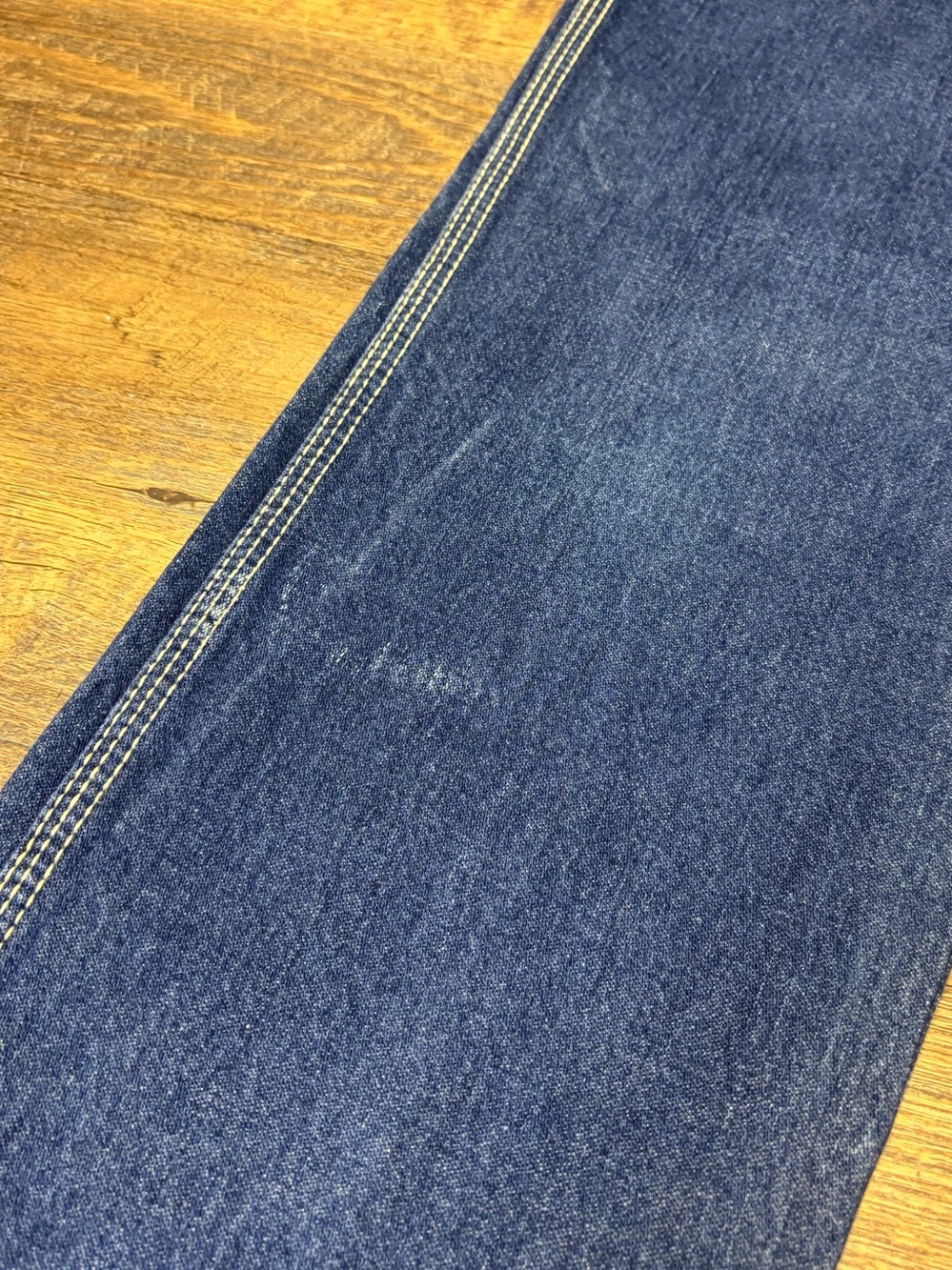 Vintage 80s Jordache Jean Women 33 (29) Pony High Waist Raw Indigo Denim Unhem - Picture 5 of 16